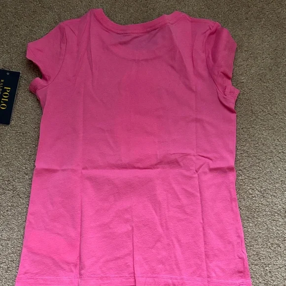 Ralph Lauren Kids Pink Polo Bear Graphic Tee - Picture 2 of 2